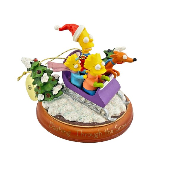 SIMPSONS Bradford Christmas Ornament Illuminated “Dashing Through the Snow” Vtg - Picture 2 of 7